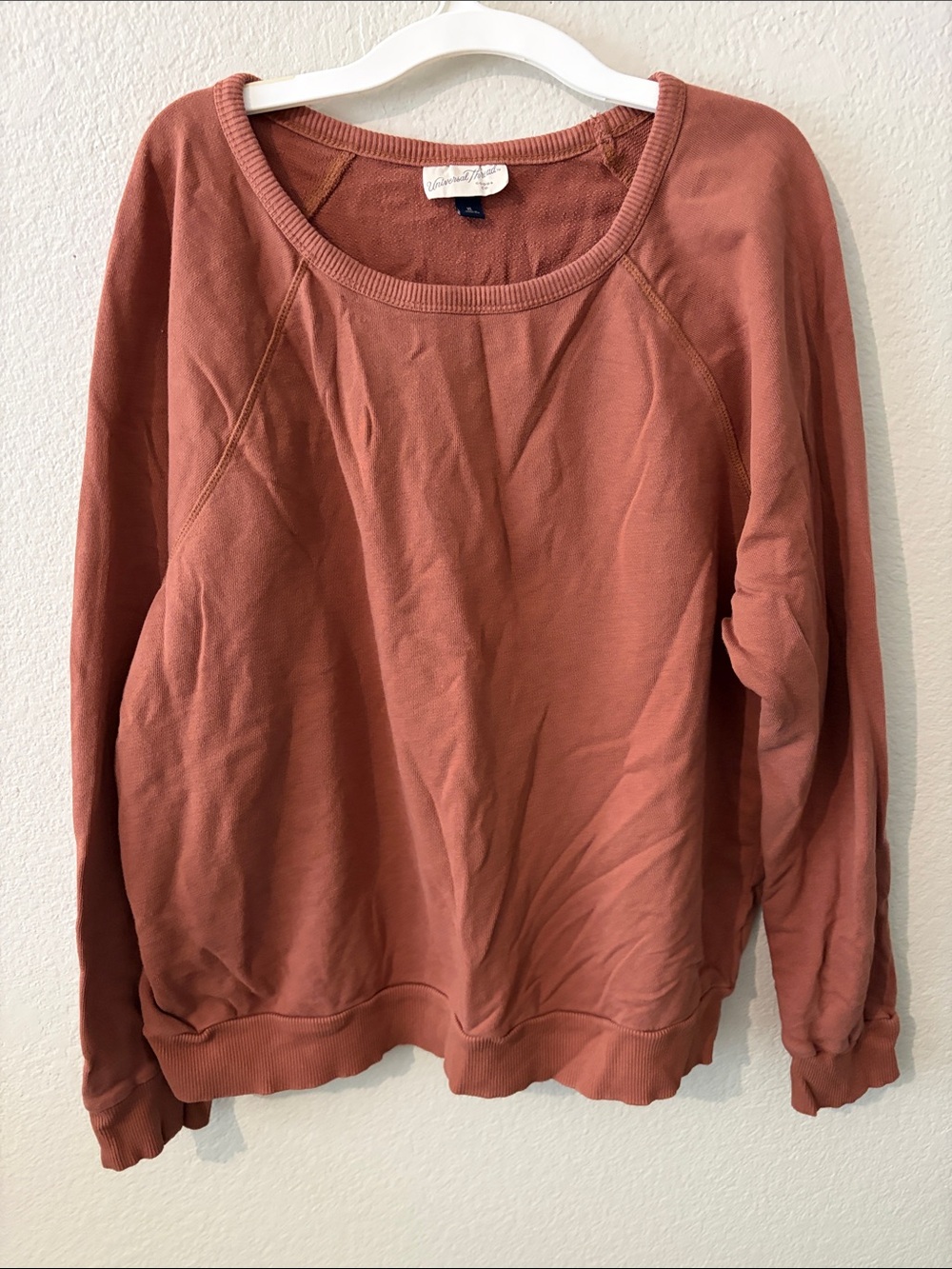 Women’s Universal Thread Rust Orange Pullover Crewneck Sweatshirt Size XL